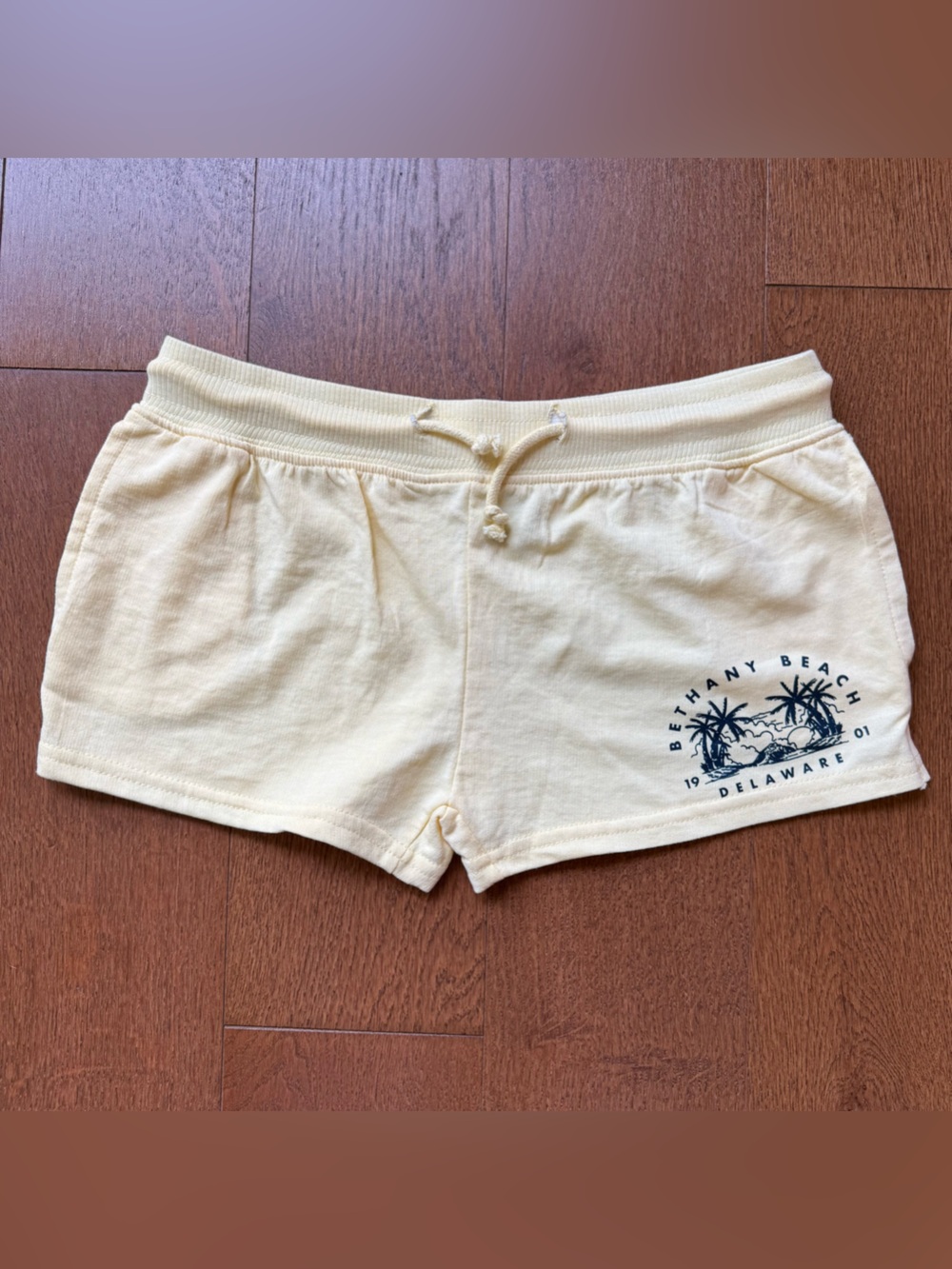 Butter Yellow Y2K Beach Shorts